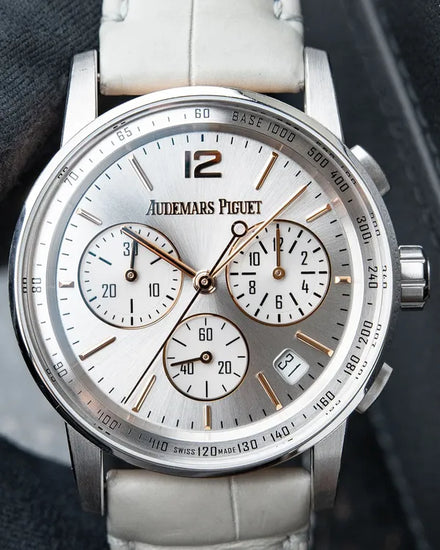 2020 Audemars Piguet Code 11.59 41MM Silver Dial Leather Strap (26393CR.OO.A009CR.01)