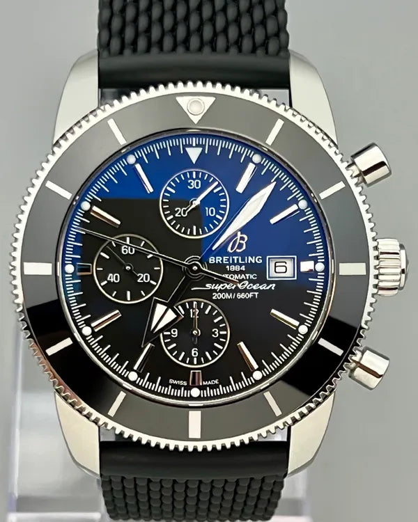 No Reseve- 2018 Breitling Superocean Heritage II 46MM Black Dial Rubber Strap (A1331212/BF78)