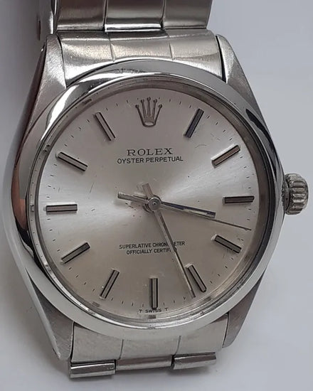 Rolex Oyster Perpetual 34MM Silver Dial Oyster Bracelet (1002)