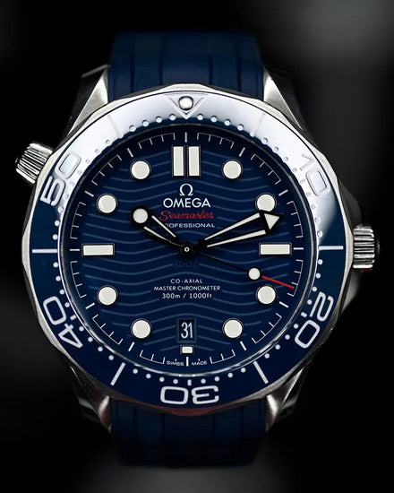 2020 Omega Seamaster Diver 300M 42MM Blue Dial Rubber Strap (210.32.42.20.03.001)