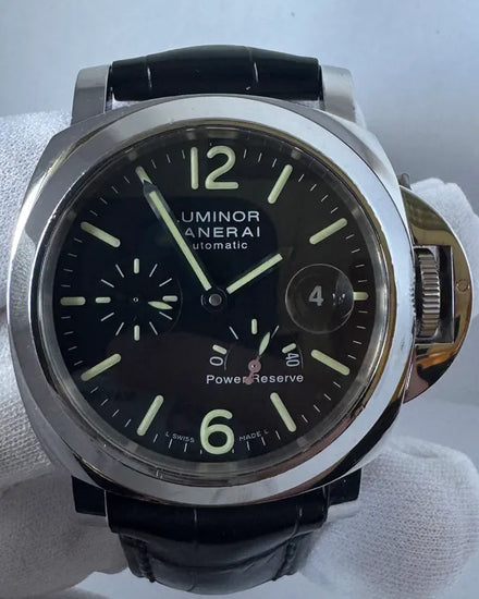 2019 Panerai Luminor Power Reserve 44MM Black Dial Leather Strap (PAM00090)