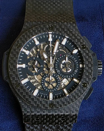 2013 Hublot Big Bang Aero Bang 44MM Skeleton Dial Rubber Strap (311.QX.1124.RX)