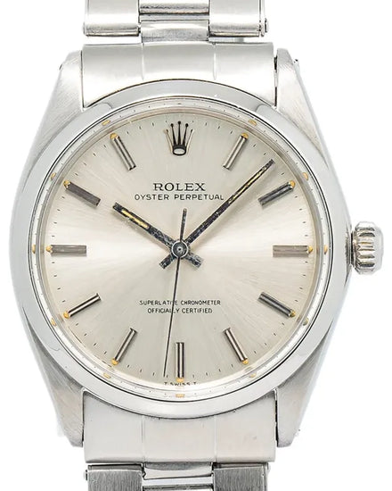 Rolex Oyster Perpetual 34MM Silver Dial Oyster Barcelet (1002)