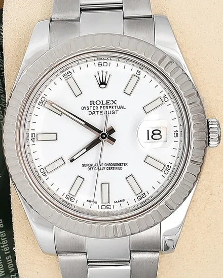 2013 Rolex Datejust II 41MM White Dial Oyster Bracelet (116334)