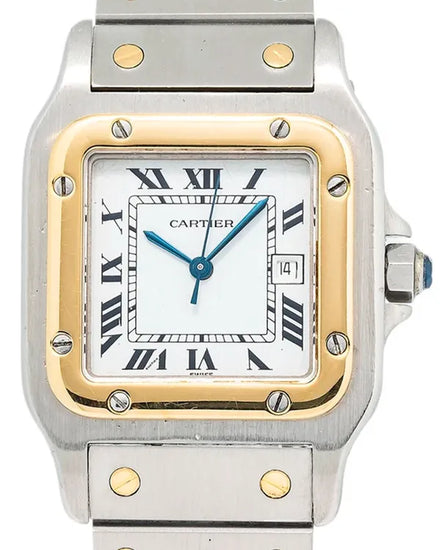 Cartier Santos De Cartier Carrée 29MM White Dial Two-Tone Bracelet (2961)