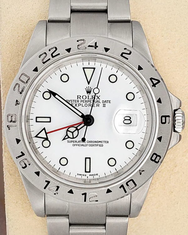 Rolex Explorer II "Polar" 40MM White Dial Oyster Bracelet (16570)