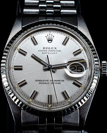 Rare Rolex Datejust 36MM Silver "Sigma" "Pie-Pan" Dial Jubilee Bracelet (1601)