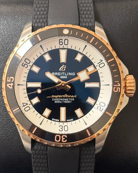 2023 Breitling Superocean 42MM Black Dial Rubber Strap (U17375211B1S1)