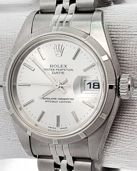 Rolex Oyster Perpetual Lady Date 26MM Silver Dial Jubilee Bracelet (79190)