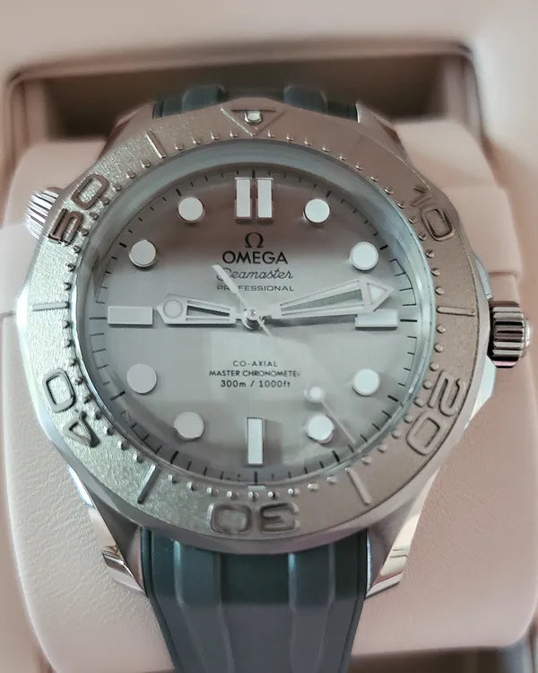 2025 Omega Seamaster Diver 300M 42MM Grey Dial Rubber Strap (210.32.42.20.06.002)
