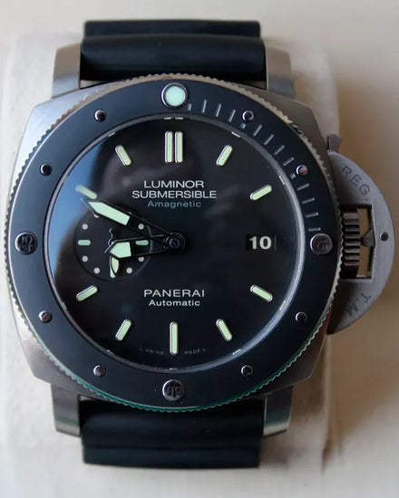 2013 Panerai Submersible 1950 3 Days 47MM Black Dial Rubber Strap (PAM00389)