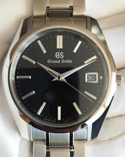 2025 Grand Seiko Heritage 40MM Quartz Black Dial Steel Bracelet (SBGP003G)