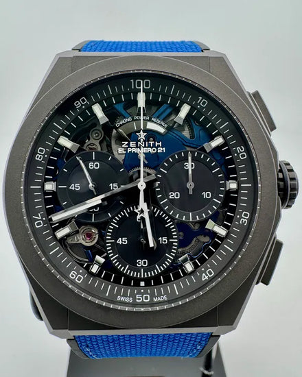No Reserve - 2024 Zenith Defy El Primero 21 44MM Skeleton Dial Rubber Strap (97.9001.9004/81)