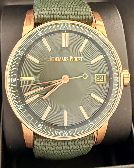 2024 Audemars Piguet Code 11.59 41MM Green Dial Textile Strap (15210OR.OO.A056KB.01)