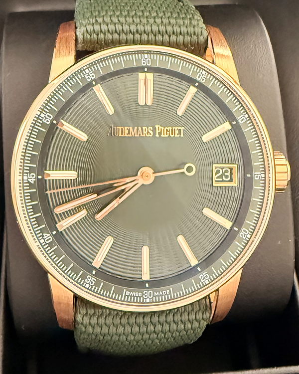 2024 Audemars Piguet Code 11.59 41MM Green Dial Textile Strap (15210OR.OO.A056KB.01)