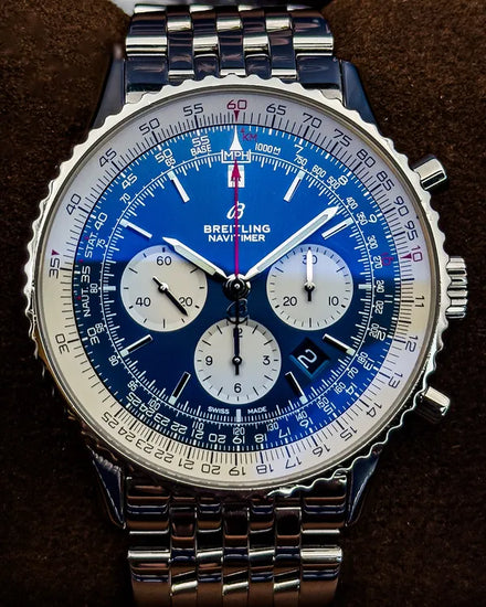 2020 Breitling Navitimer 1 B01 Chronograph 46MM Blue Dial Steel Bracelet (AB0127211C1A1)
