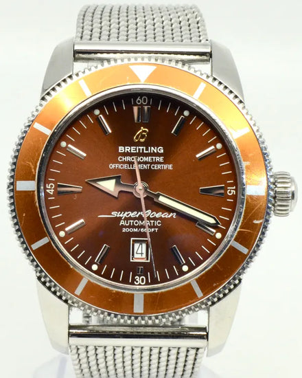 2008 Breitling Superocean Heritage 46MM Brown Dial Steel Bracelet (A17320)