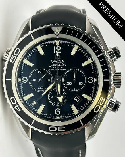 Omega Seamaster Planet Ocean 600M 45.5MM Black Dial Leather Strap (2910.50.81)