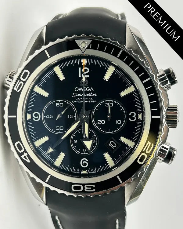 Omega Seamaster Planet Ocean 600M 45.5MM Black Dial Leather Strap (2910.50.81)
