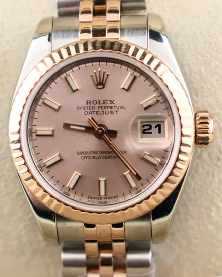 2006 (D Serial) Rolex Lady-Datejust 26MM Pink Dial Two-Tone Jubilee Bracelet (179171)