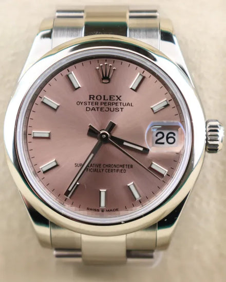 2022 Rolex Datejust 31MM Pink Dial Oyster Bracelet (278240)