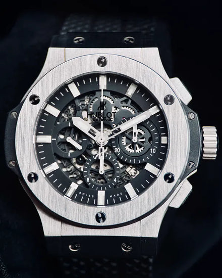 2014 Hublot Big Bang Aero Bang 44MM Skeleton Dial Rubber Strap (311.SX.1170.GR)