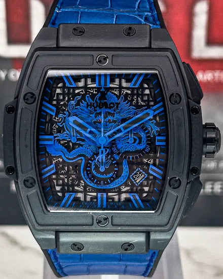 Hublot Spirit Of Big Bang "Bruce Lee Be Water" L.E. 45MM Skeleton Dial Leather Strap (601.CI.1190.LR.BLF16)