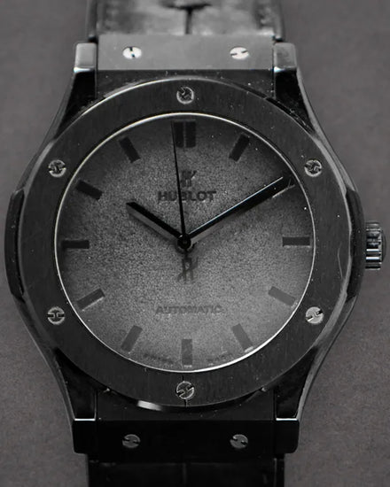 Hublot Classic Fusion "Berluti All Black" 45MM Black Dial Leather Strap (511.CM.0500.VR.BER16)