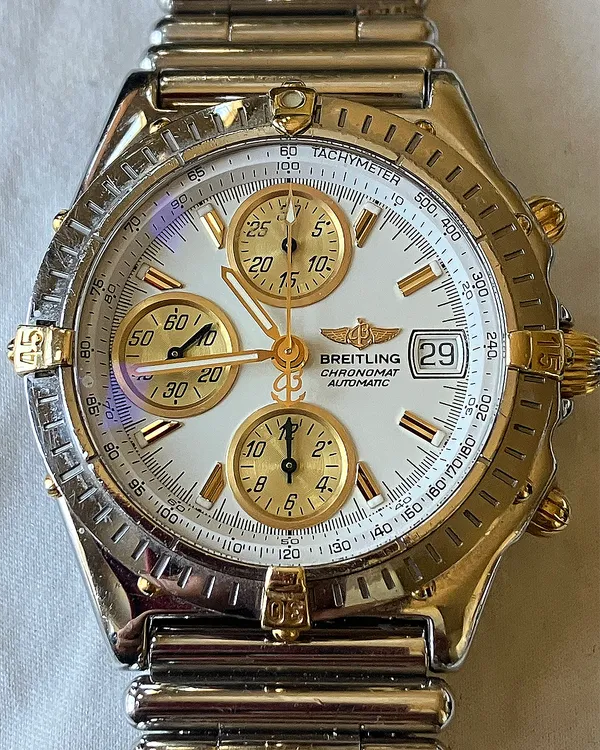 Breitling Chronomat Evolution 40MM White Dial Steel Bracelet (B13350)