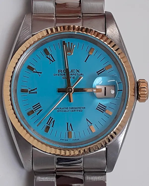 Rolex Oyster Perpetual 34MM Blue Dial Two-Tone Oyster Bracelet (1500)
