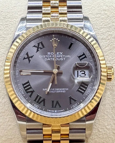 2024 Rolex Datejust "Wimbledon" 36MM Slate Dial Two-Tone Jubilee Bracelet (126233)