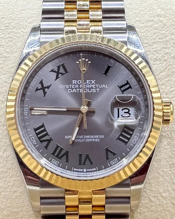 2024 Rolex Datejust "Wimbledon" 36MM Slate Dial Two-Tone Jubilee Bracelet (126233)