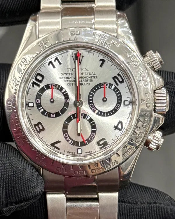 Rolex Cosmograph Daytona 40MM Silver Dial White Gold Oyster Bracelet (116509)
