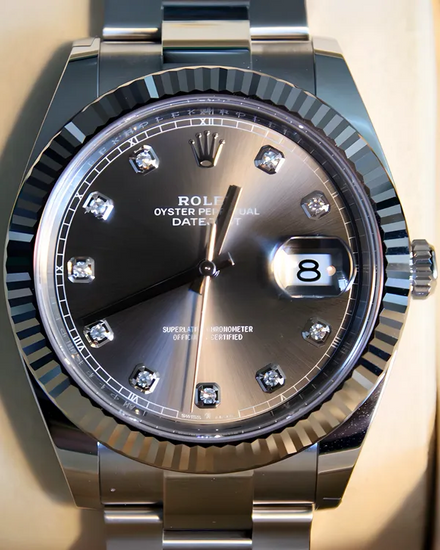 2025 Rolex Datejust 41MM Rhodium Dial Oyster Bracelet (126334)