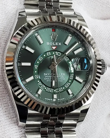 2025 Rolex Sky-Dweller 42MM Green Dial Jubilee Bracelet (336934)