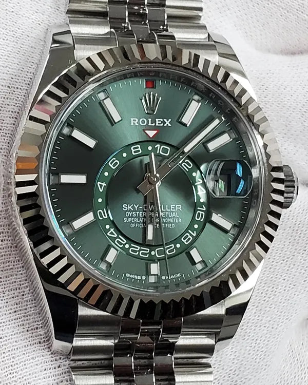 2025 Rolex Sky-Dweller 42MM Green Dial Jubilee Bracelet (336934)