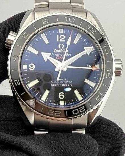2018 Omega Seamaster Planet Ocean 600M GMT 43.5MM Black Dial Steel Bracelet (232.30.44.22.01.001)