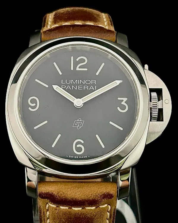 2021 Panerai Luminor Base Logo 44MM Black Dial Leather Strap (PAM01086)