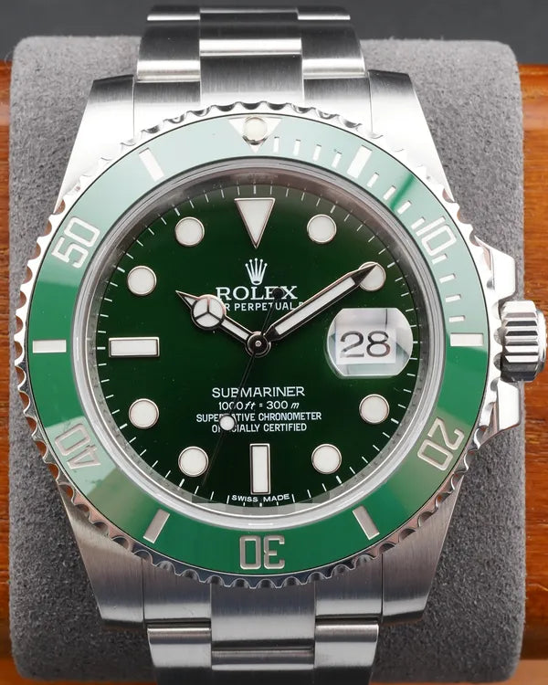 2014 Rolex Submariner Date "Hulk" 40MM Green Dial Oyster Bracelet (116610LV)