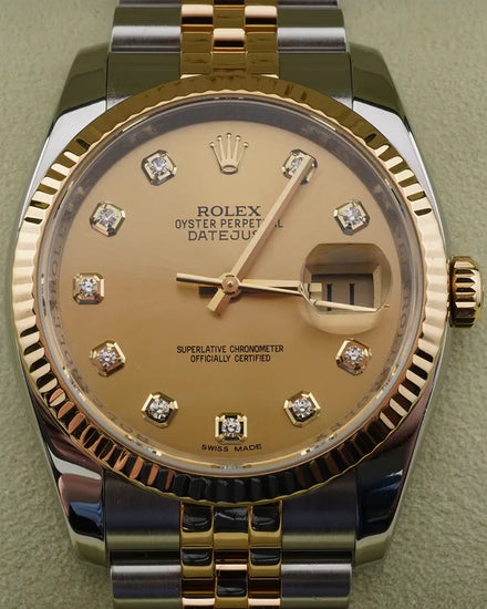 2012 Rolex Datejust 36MM Champagne Dial Two-Tone Jubilee Bracelet (116233)