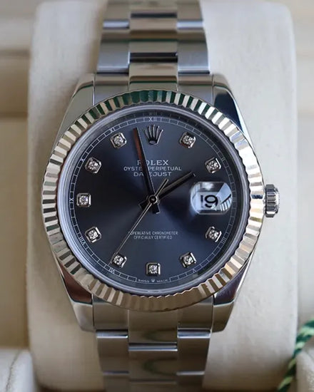 2022 Rolex Datejust 41MM Rhodium Dial Oyster Bracelet (126334)