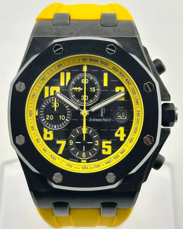 2009 Audemars Piguet Royal Oak Offshore "Bumblebee" 42MM Black Dial Aftermarket Rubber Strap (26176FO.OO.D101CR.02)