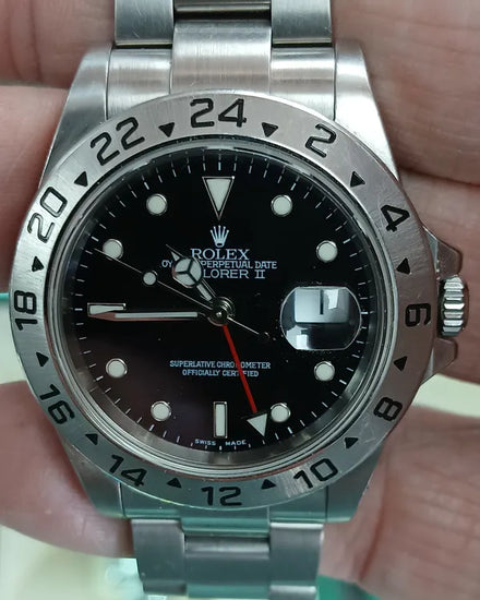 Rolex Explorer II 40MM Black Dial Oyster Bracelet (16570)