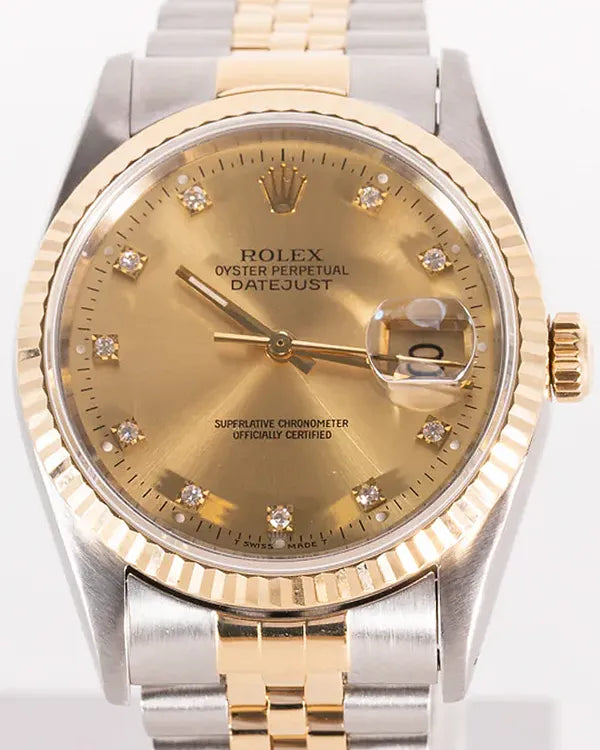 Rolex Datejust 36MM Champagne Dial Two-Tone Jubilee Bracelet (16233)