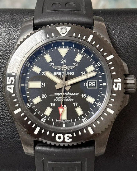 2018 Breitling Superocean 44MM Black Dial Rubber Strap (M1739313/BE92)