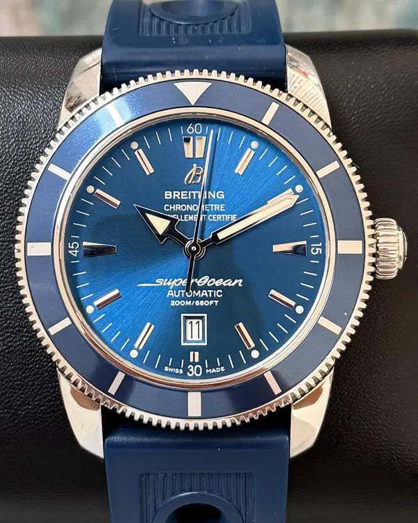 2018 Breitling Superocean Heritage 46MM Blue Dial Rubber Strap (A1732016/C734)