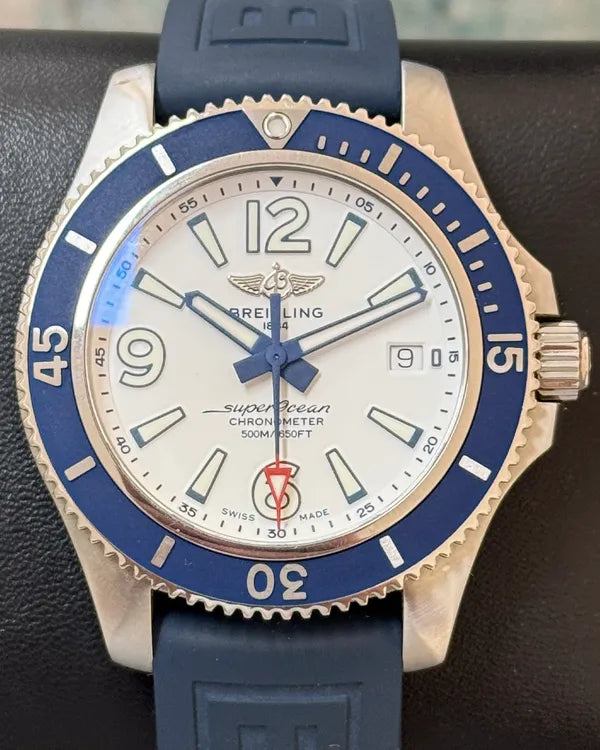 2021 Breitling Superocean 42MM White Dial Rubber Bracelet (A17366)