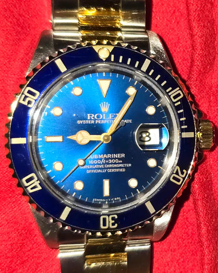 1997 Rolex Submariner Date "Bluesy" 40MM Blue Dial Two-Tone Oyster Bracelet (16613)