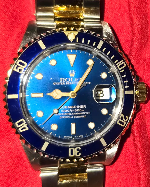 1997 Rolex Submariner Date "Bluesy" 40MM Blue Dial Two-Tone Oyster Bracelet (16613)