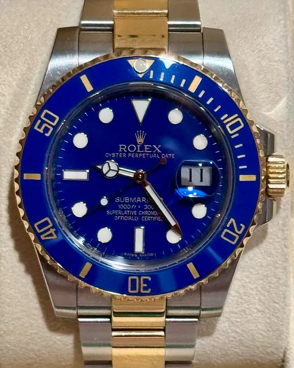 2013 Rolex Submariner Date "Bluesy" 40MM Blue Dial Two-Tone Oyster Bracelet (116613LB)